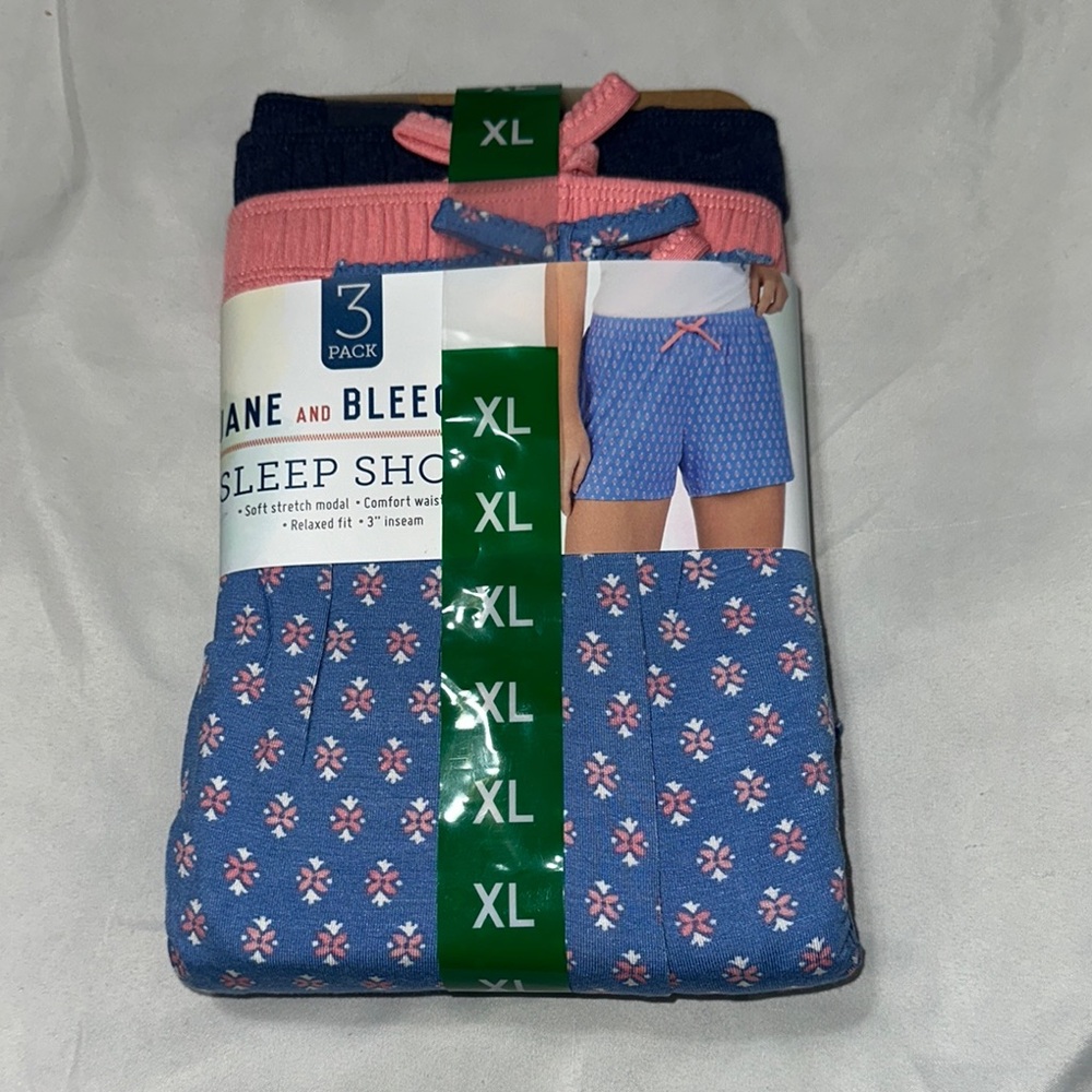 Jane and Bleecker Sleep Shorts 3-Pack